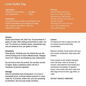 Lime Sulfur Dip -- Details