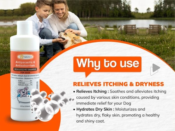 Sulfur Salicylic Acid Oatmeal Dog Shampoo (Antiparasitic & Antiseborrheic Shampoo)