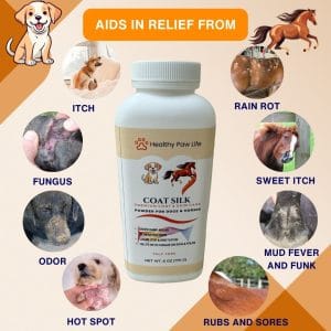 COAT SILK - Canine and Equine Dry Powder for Odors and Itchiness