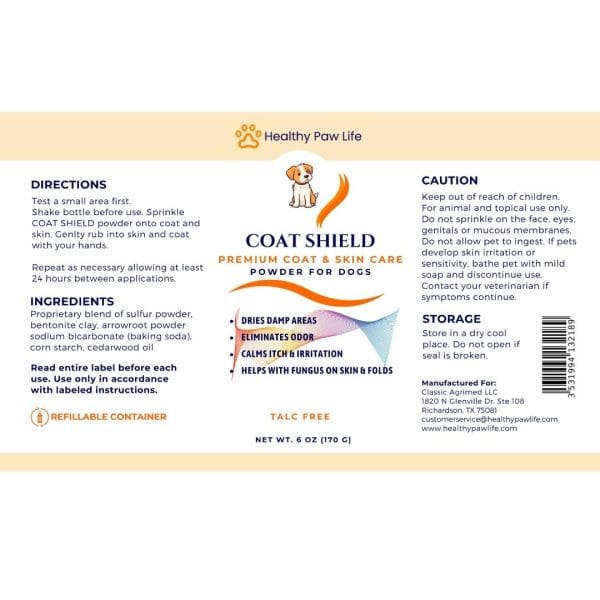 COAT SILK - Canine and Equine Dry Powder for Odors and Itchiness 6 COAT SILK - Canine and Equine Dry Powder for Odors and Itchiness